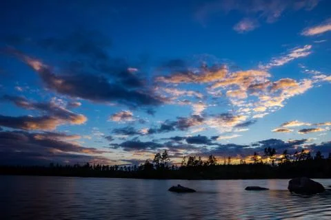 Fall sunset Foto stock