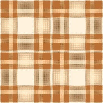 Fall texture plaid seamless, mat textile tartan vector. Print check backgro.. Stock Illustration