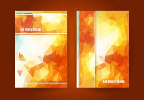 Fall theme flyer Stock Illustration