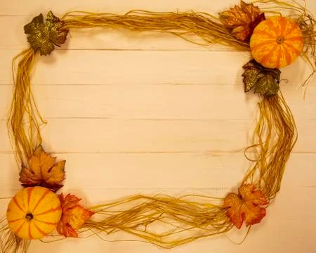 Fall-themed Background Text Frame Stock Photos