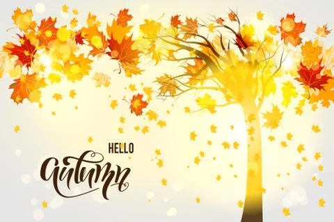 Fall tree background Stock Illustration