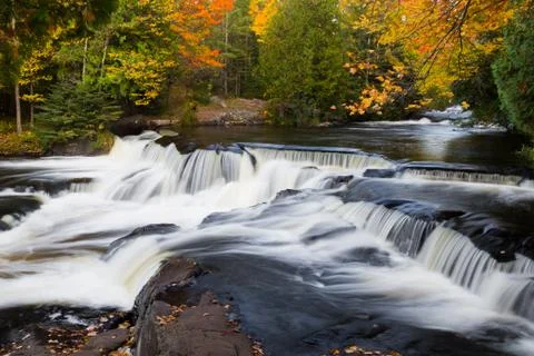 Fall at Upper Bond Falls Stock Photos