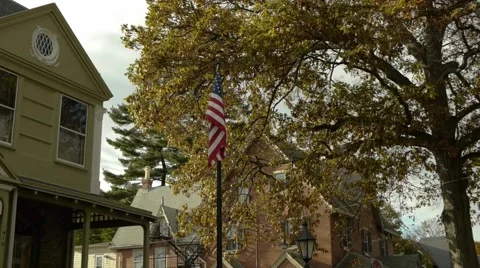 Fall usa flag 4 of 4 Stock Footage 48332106