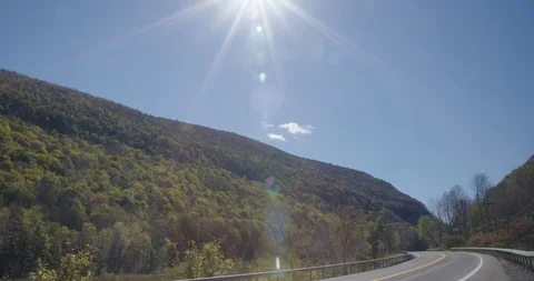 Fall Valley Road Stock Footage 96775249