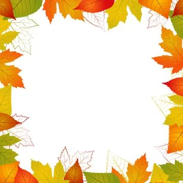 Fall vector leaf border illustration isolated from background Stock-Illustration