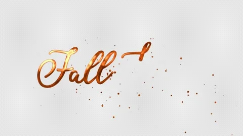 Fall Vibes Handwriting Animation Earthy 4K Transparent Background Stock-Footage 342757409