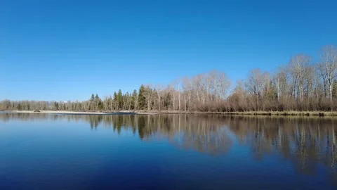 Fall weather on the Bitterroot river Stock Footage
