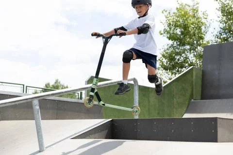 Fall while jumping. Foto stock