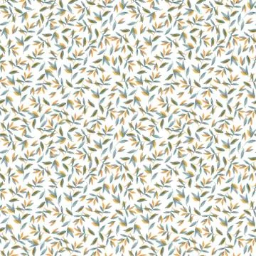 Fall yellow pattern of leaves. Watercolor Background for textile or book cove Illustrazione stock