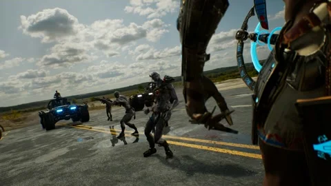 The fall of the zombie pharaoh: A sniper’s deadly shot hits the mark Stock Footage 133060650