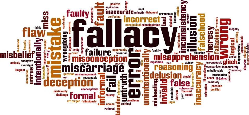 Fallacy word cloud Stock Illustration