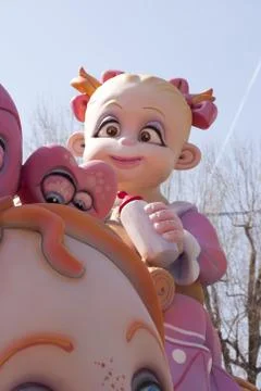 Fallas in Valencia, Spain Stockfoto's