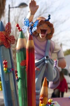 Fallas in Valencia, Spain Foto stock
