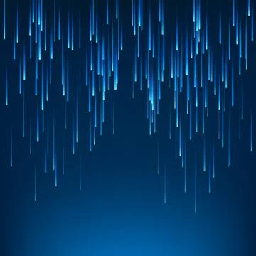 Fallen Blue Lines on Dark Blue Background, Vector Illustration Illustrazione stock