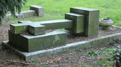 Fallen cross grave 1 스톡 동영상 862617