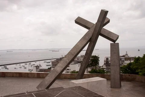 Fallen Cross Monument Stock Photos