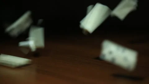 Fallen dominoes chips. Stock Footage 165465396
