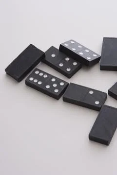Fallen dominos Stock-Fotos