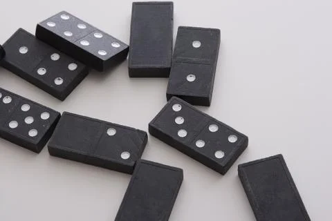 Fallen dominos Stock-Fotos