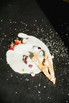 Fallen ice cream Stock Photos