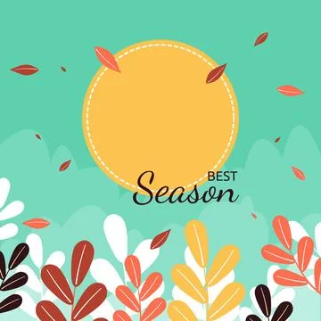 Fallen Leaf Beautiful Fall Autumn Season Background 스톡 일러스트