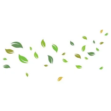 Fallen leaves and bowing  wind vector illustration design Stock Illustration