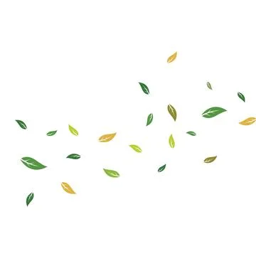 Fallen leaves and bowing  wind vector illustration design Stock Illustration