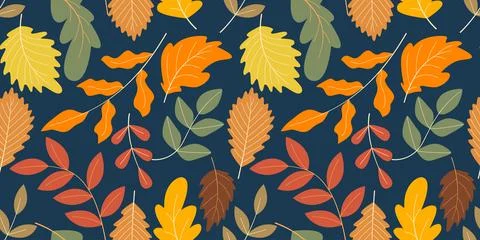 Fallen leaves on blue background 스톡 일러스트