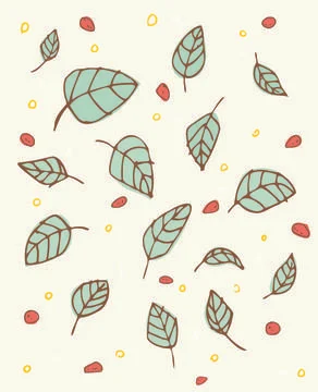 Fallen leaves card Stock Illustration