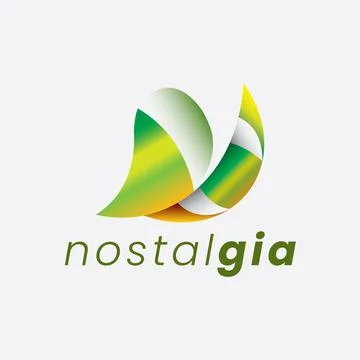 Fallen Lovely Leaf Logo Stock Illustration