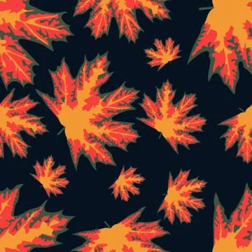 Fallen maple leaves Illustrazione stock