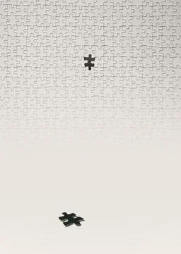 Fallen Missing Puzzle Piece Background Иллюстрация