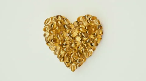 Fallen Pills Make Heart Shape on Ground, 3d Animation 4k Video stock 64051598