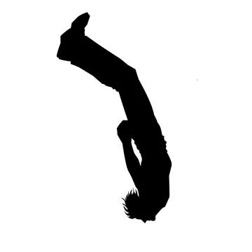 Fallen silhouette Stock Illustration