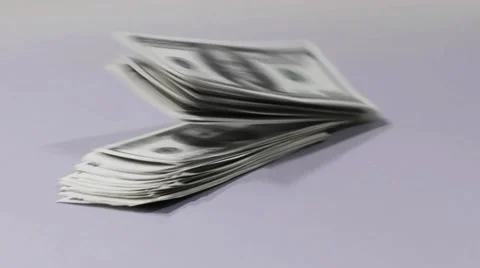 Fallen Stack of Dollars Stock Footage 43916711