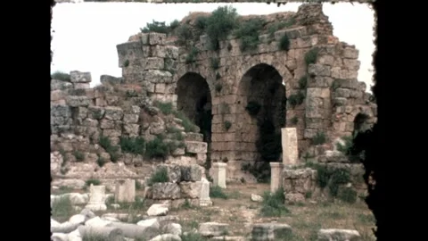 Fallen Stone Columns Stock Footage 278040133