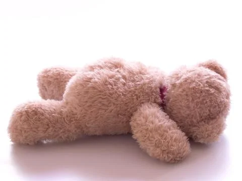 Fallen teddy bear Stock Photos
