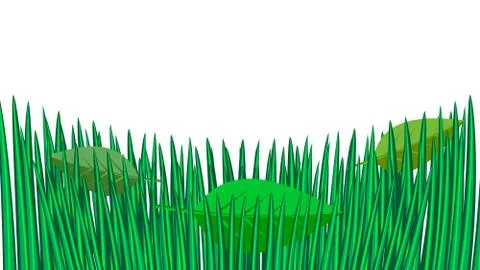 Fallen tree foliage on green grass, on the lawn, isolate 스톡 일러스트