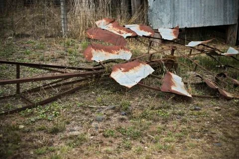 Fallen Windmill 库存照片