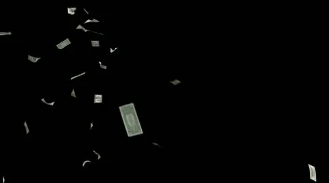 Falling $100 Dollar Bills_1| Loop| Alpha Stock Footage 21891685