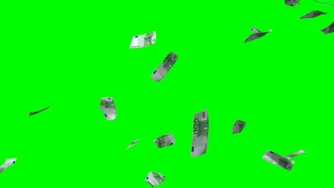 Falling 100 euro banknotes - 3D 4k animation - rain effect Stock Footage 121318217
