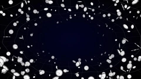 Falling 3D Clocks Animation Background, Endless,  Loop Видео 335201509