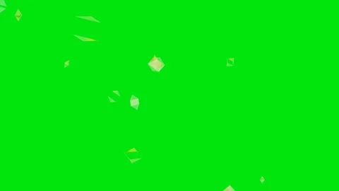 Falling 3D Geometric Shapes Animation on Green Screen 库存影片 336960780