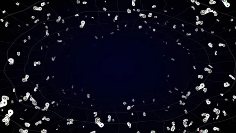 Falling 3D Joypad Old Style, Animation, Endless Background, Loop Stock-Footage 335201731