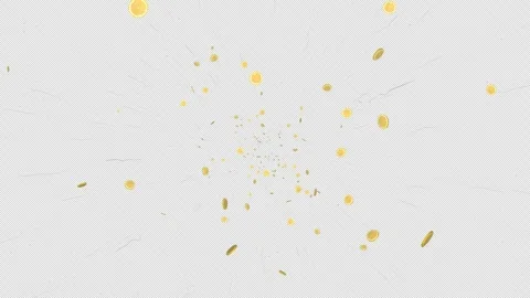 Falling 3D Lemon’s Slices on Alpha Channel, Loop Stock-Footage 335161460