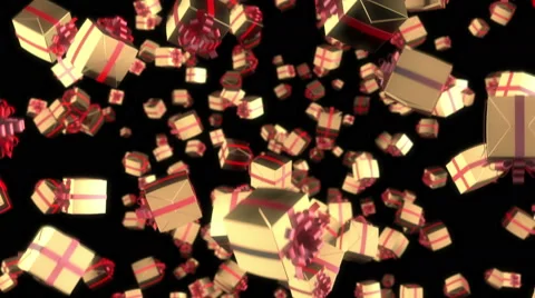 Falling 3D Present Boxes 02 Stock Footage 46516423
