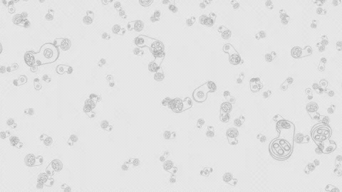 Falling 3D Video Game Joypads on Alpha Channel, Animation, Loop 库存影片 297713922