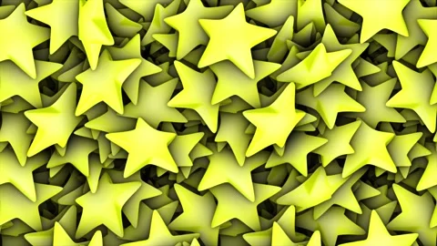 Falling 3D Yellow Stars Seamless Endless Animation, Background, Loop Vídeos de archivo 335201431