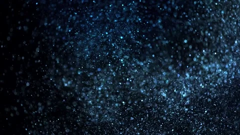 Falling abstract particles background, dust floating, magic blue sparks Stock Footage 281730929