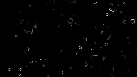 Falling abstract white particle elements against black background motion Stock Footage 327594687